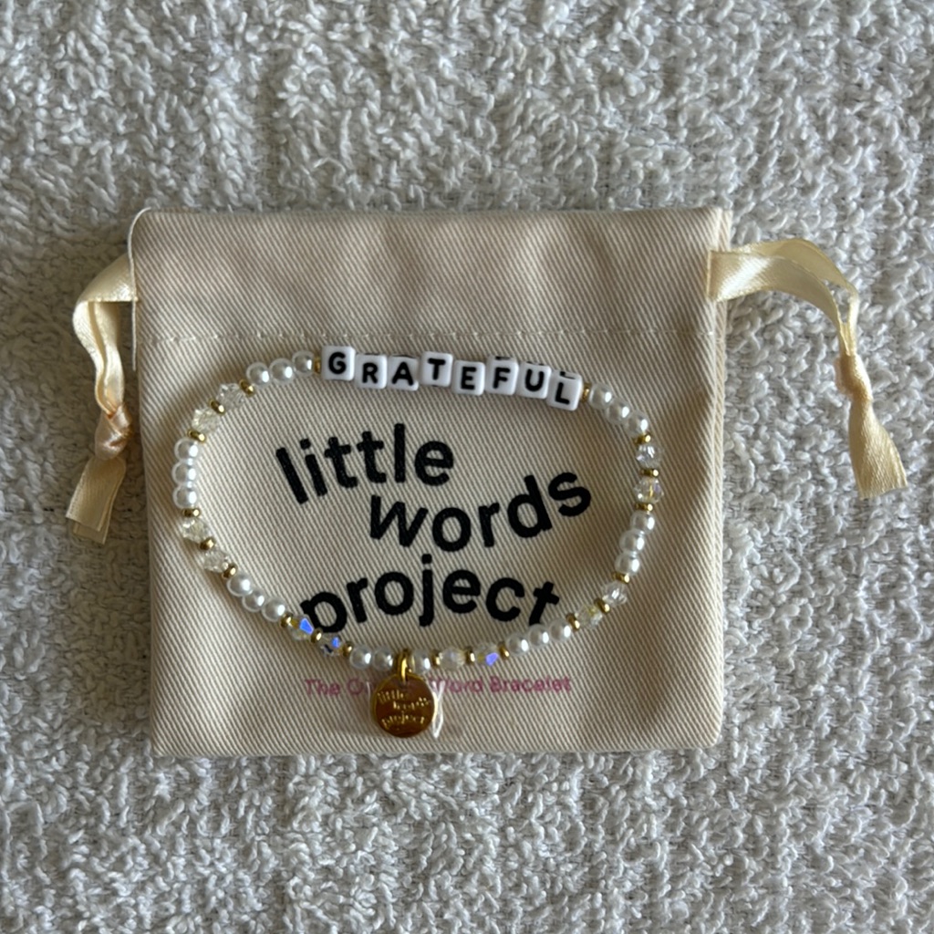 Little Words Project “Grateful” Beaded Bracelet